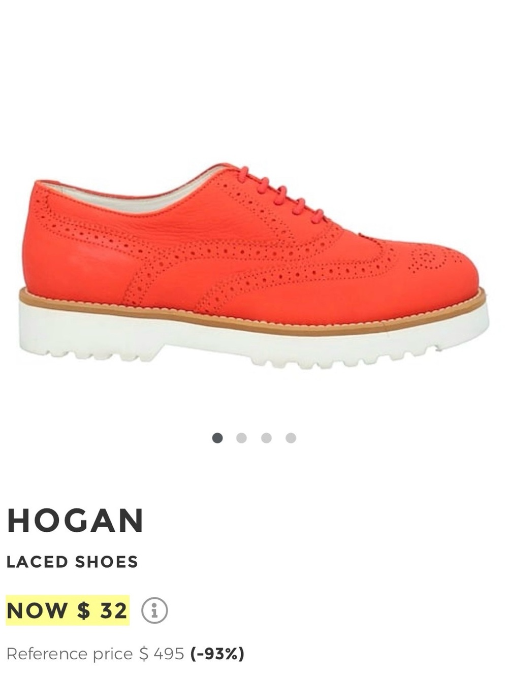 Hogan Leather Wingtip Oxfords by Hogan size 6 NEW